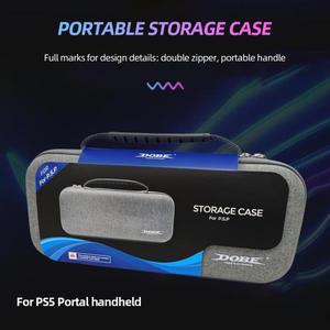 PS5 포털 용 EVA 휴대용 보관 가방 충격 방지 하드 운반 메쉬 포켓이있는 안티 스크래치 행백