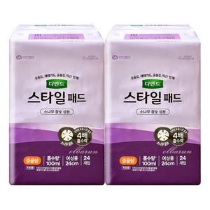 디펜드 스타일 패드 여성 참숯 중용량 24매 x2팩