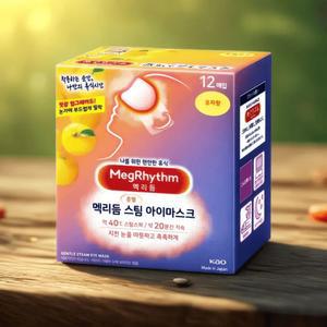 멕리듬 온열 수면안대 지친눈 촉촉하게 스팀 아이마스크 유자향 12개입 1개