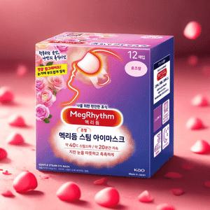 멕리듬 온열 수면안대 지친눈 촉촉하게 스팀 아이마스크 로즈향 12개입 1개