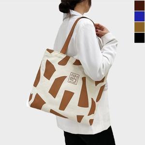 [라일리] Rly 패턴 캔버스 스타일 에코백 1P 데일리 고품질 숄더백