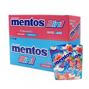 멘토스 투인원 피치소다향 45g x 10개 1통 당충전