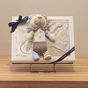[압소바](강남점)!![S/S 애착  딸랑이 내의2종 세트 ]!!베어 반소 상하 A2313081(백 IVORY)//레오 막대 ...
