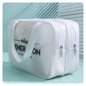 [셀러허브 패션][JHQS70TG_4B]파우치 화이트 메쉬 방수 29x20cm