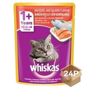 고양이 파우치 사료 어덜트 고등어 연어 80g 24P 습식 (WFH37DE)