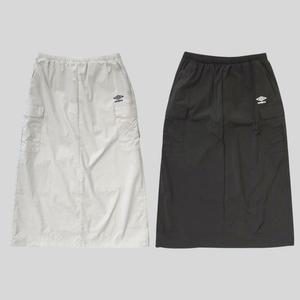 [엄브로] 2025 UQ122CSK31/팝러쉬) 롱 카고 스커트/BLK0(블랙),WGR0(화이트멜란지)