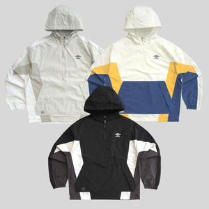 [엄브로] 2025 UQ123CWT31/팝러쉬) 컬러블럭 후드 아노락/BLK0(블랙),SCW0(스위트콘),