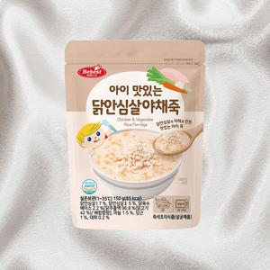 베베스트이유식 아이 맛있는 닭안심살 야채죽 아이식사 150g 3개