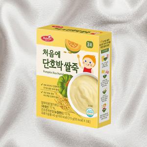 베베스트이유식 처음에 단호박 쌀죽 아기식단 45g 3개