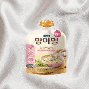 맘마밀이유식 안심이유식 아스파라거스와닭가슴살 12개월 맛있는 반찬 100g 10개