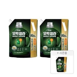 피지 모락셀라 냄새제거 액체세제, 리필, 허브향, 2.3L, 2개 + 증정(리필, 허브향, 1L, 1개)