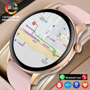 2024 진정한 AMOLED 스마트 워치 여성용 스크린 샤오미 음성 통화 항상 시간 표시 466466 HD 건강 추적기