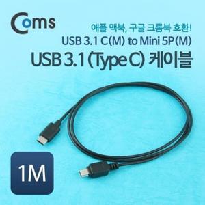 USB 3.1 변환 케이블(USB 2.0) C(M)-Mini 5P(M) 1M