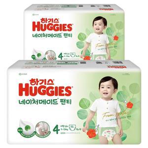 하기스 2024 안심 샘방지 네이처메이드 팬티형 아기기저귀 남아용 4단계 104매