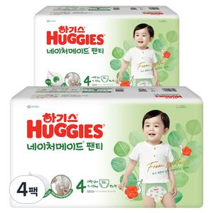 하기스 2024 안심 샘방지 네이처메이드 팬티형 아기기저귀 남아용 4단계 208매