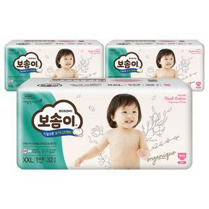 보솜이 리얼코튼 안심 샘방지 오가니크 팬티 여아용 점보형(2XL) 96매