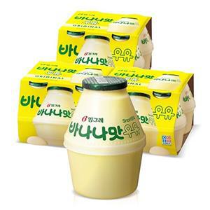 [빙그레][T] 빙그레 바나나맛우유 단지우유 240ml 12입 / 바나나우유
