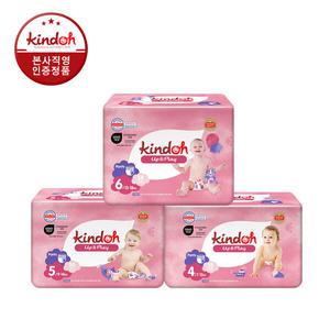 킨도 뉴업앤플레이 팬티형 프리미엄 기저귀 4단계 ∼ 6단계 1박스(3팩)