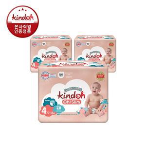킨도 오슬림 가디언즈 팬츠 기저귀 4단계 대형(7∼12kg) 26매x3팩