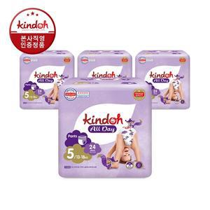 킨도 뉴올데이 팬티형 프리미엄 기저귀 5단계 특대형(13∼18kg) 24매x4팩