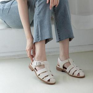 [포멜카멜레] 위빙 버클 샌들 IVORY 3cm