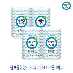[기타]깨끗한나라 점보롤 화장지 ECO 250M x16롤 1박스