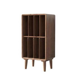 LP장 원목 장식장 레코드판 LP 레코드판수납 바퀴 LP보관함 원목45x35x75CM