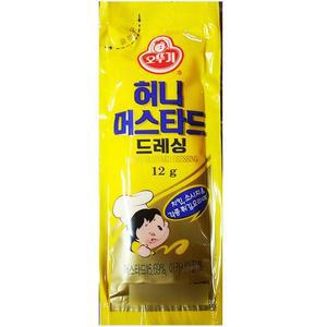 오뚜기 허니 머스타드 드레싱 200T 일회용 업소용 포장용 배달용 미니 식당용소스 샐러드