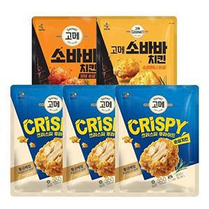 [CJ제일제당][T] 고메 크리스피치킨 350g x3개+소바바 순살 375g x2개