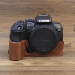 CANON 호환 EOS R10 R7 R5 R5ii R6II RP MarkII 용 PU 가죽 케이스 G7X3 III G5X2 가방 하프 카메라 커버