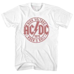 2025 고전압 락 ACDC 밴드 록 1975  미국 레트로 반팔 하이 퀄리티 스트리트 코튼 티셔츠