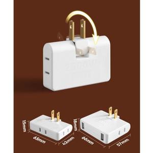 벽면 콘센트 확장기 회전식 소켓 변환기 180도 접이식 멀티 플러그 USB 어댑터 가정용
