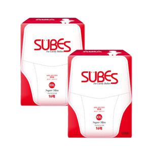 슈베스 기저귀 슈퍼슬림 팬티기저귀 점보형 16p X 2팩