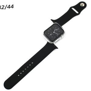 스트랩 사과워치 실리콘 트랩 42 44mm-블랙용품 시계줄 마트 밴드 워치 손목 악세사리
