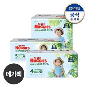 [하기스]메가팩 2025 하기스 네이처메이드 썸머 팬티형 기저귀 4~6단계 공용 택일