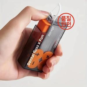 플라스틱 자동 팝업 이쑤시개 홀더가있는 미니 치실 휴대용 스틱 주최자 디스펜서