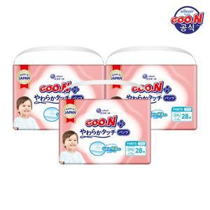 [군 기저귀] 플러스 소프트터치 팬티 점보형(XXL) 28P x 3팩