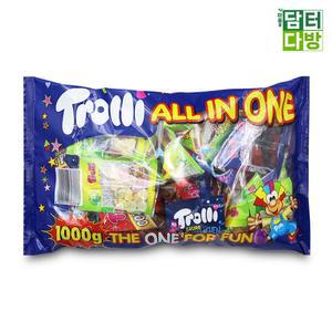 트롤리 올인원 젤리 1kg 20g x 50개 올인원젤리 트롤리젤리1kg 젤리대용량 간식 아이들간식