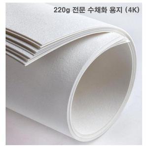 220g 전문 수채화 용지 10매(4절) 미술용지