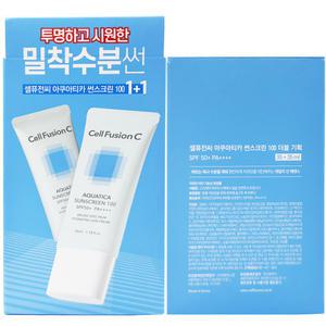 NEW 셀퓨전씨 아쿠아티카 썬스크린100 35ml 2개 SPF50+