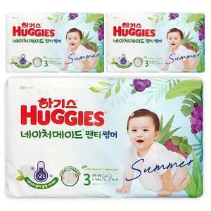 하기스 네이처메이드 썸머 팬티형 기저귀 3단계 팬티 중형 공용 180매