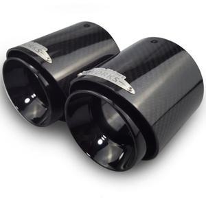 1Pcs 미니 쿠퍼 F54 R60 S JCW 탄소 배기 팁 파이프 자동차 액세서리