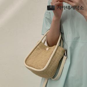 [지아네세탁소] 라인라탄백 왕골백 크로스백 숄더백 여성가방 데일리백