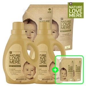 아기세탁세제 용기형 1800ml 2개+1300ml 2팩+[GIFT]850ml 2팩 총 6개[향선택가능]
