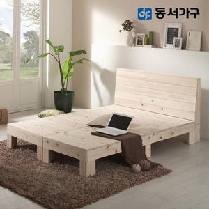 편백나무 통원목 Q침대 프레임 DF903118