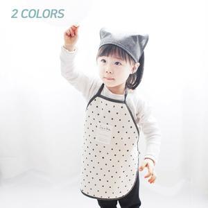 [소아베]내추럴 도트 유아 방수 앞치마&두건 세트