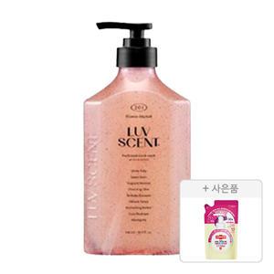 럽센트 스크럽워시 플라워마켓 화이트튤립향, 500ml, 1개 + 증정(랩신 컬러체인지 핸드워시 베리향, 리필, 200ml, 1개)