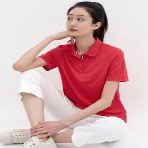 여성 남녀공용 로고 반팔 카라 티셔츠 LSTSN472_RE