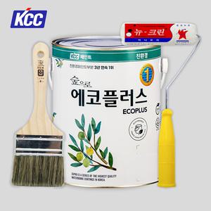 KCC페인트 숲으로 에코플러스 K 백색 조색 3.78L (붓 로라 서비스) 친환경 실내 인테리어 수성페인트