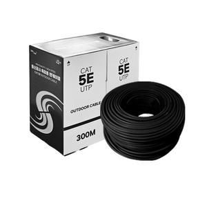랜스타 CAT5E UTP 옥외용 랜 케이블 300M 블랙 박스형 24AWG 단선